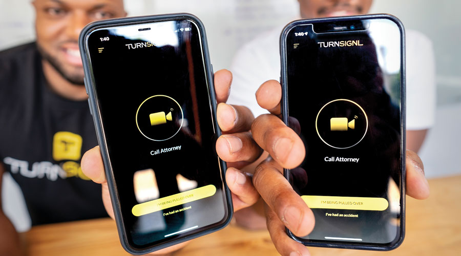 TurnSingl app shown on two phones